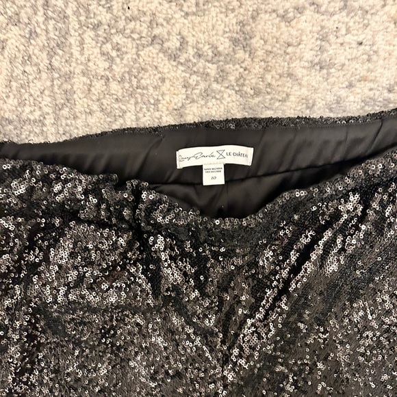 Black sequin joggers, size 10 - Picture 2 of 6